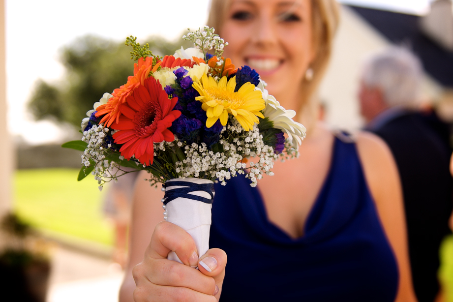 navy yellow wedding theme